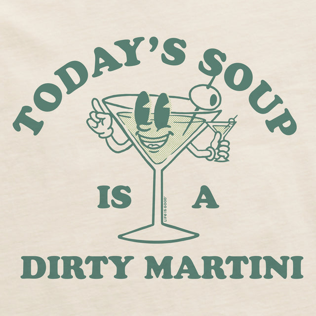 Product image for "Women's Today's Soup is a Dirty Martini Short Sleeve Boxy Crusher Tee" ||146646_2