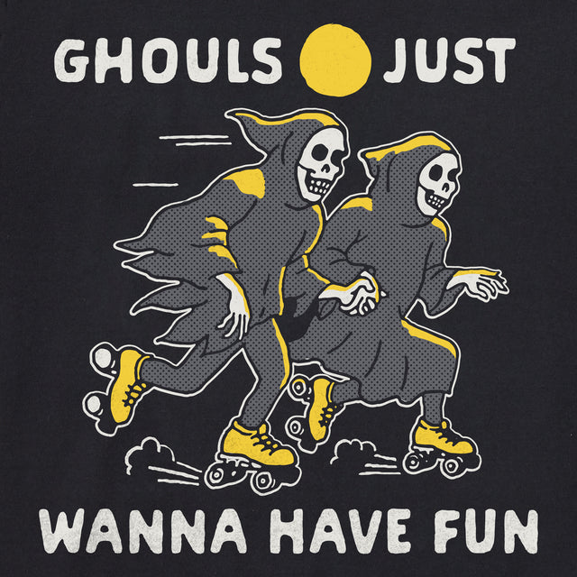 Product image for "Men's Ghouls Just Wanna Have Fun Roller Skates Short Sleeve Tee" ||171245_2